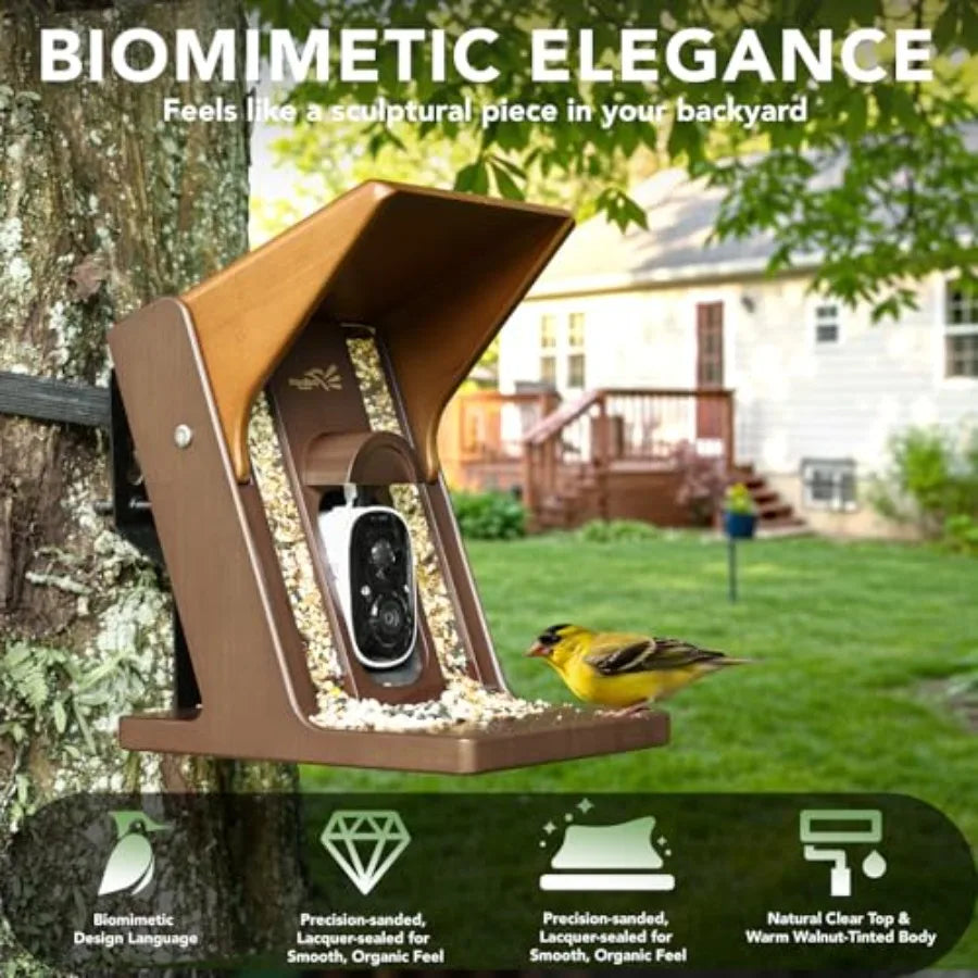 NestWatch Pro - Smart AI Bird Feeder Camera | 2K HD Live Stream | Solar Powered | Identifies 10,000+ Species
